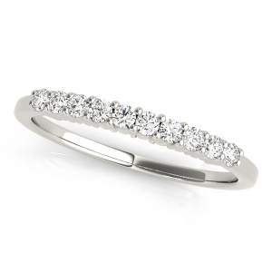 Libby 0.20 Carat Lab-Created Round cut Prong Half Eternity Diamond Ring