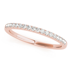 Austyn Lab-Created Rose Gold French Pave Half Eternity Diamond Ring