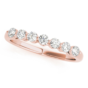 Scarlette Lab-Created Rose Gold Prong 7 Stone Diamond Ring