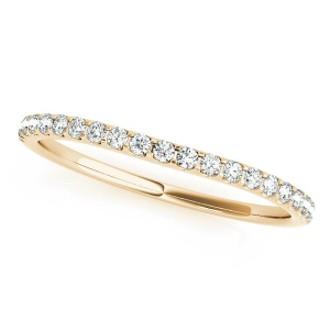 Aveya Lab-Created Yellow Gold Prong Three Quarter Eternity Diamond Ring