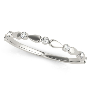 Lab-Created Round cut Bezel-Set  7 Stone Diamond Ring