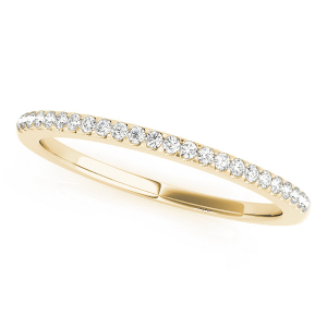 Aryia Lab-Created Yellow Gold Prong Three Quarter Eternity Diamond Ring