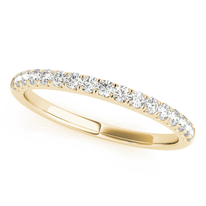 Lilyrose Lab-Created Yellow Gold Prong Three Quarter Eternity Diamond Ring
