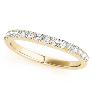 Aline Lab-Created Yellow Gold Prong Three Quarter Eternity Diamond Ring