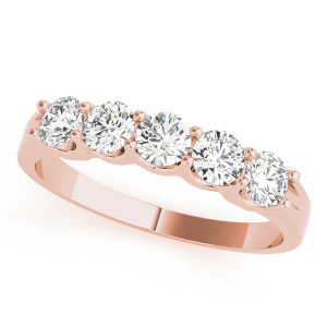 Salma Lab-Created Rose Gold 4 Prong 5 Stone Diamond Ring