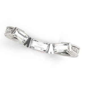 lesley Lab-Created Bar-Set Trilogy Diamond Ring