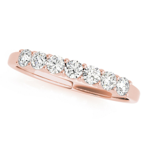 Spencer Lab-Created Rose Gold Prong 7 Stone Diamond Ring