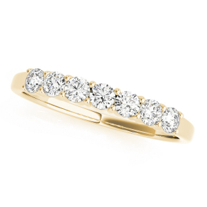 Spencer Lab-Created Yellow Gold Prong 7 Stone Diamond Ring