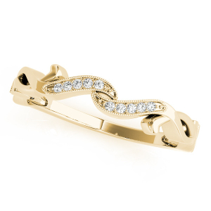 Chewa Natural Yellow Gold Diamond for Women Wedding Ring
