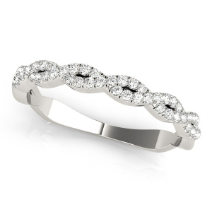  Chit Natural White Gold Diamond for Women Wedding Ring