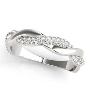 Cosetta Lab-Created White Gold Pave set  Diamond for Women Wedding Ring
