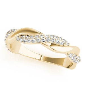 Cosetta Lab-Created Yellow Gold Pave set  Diamond for Women Wedding Ring