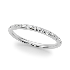 Khaliah 0.07 Carat Lab-Created Round cut Prong Three Quarter Eternity Diamond Ring