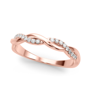 Custa Natural Rose Gold Diamond for Women Wedding Ring