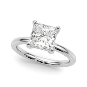Olif Lab-Created Rose Gold 4 Prong Solitaire Diamond Ring