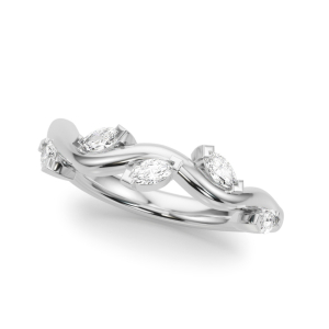 Lab-Created Marquise cut Prong-Set 5 Stone Diamond Ring