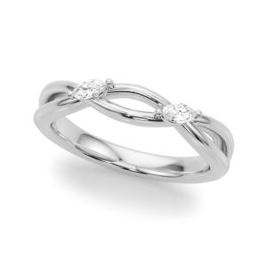 Lab-Created Diamond Marquise cut Prong-Set Two Stone