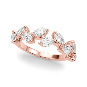 Lab-Created Diamond Rose Gold Prong-Set 