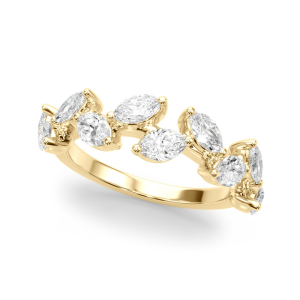 Lab-Created Diamond Yellow Gold Prong-Set 