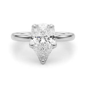 Gladina Lab-Created Diamond 5 Prong Halo Engagement Ring