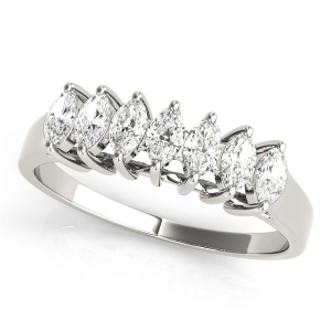 Lab-Created Marquise cut Prong-Set 7 Stone Diamond Ring