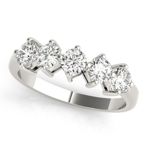 Shea 0.75 Carat Lab-Created Round cut Prong 5 Stone Diamond Ring