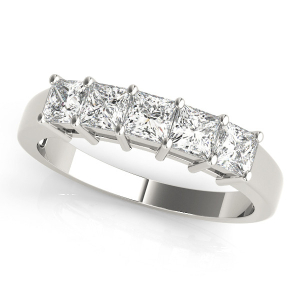 Shalia Lab-Created Silver Prong-Set  Diamond Ring