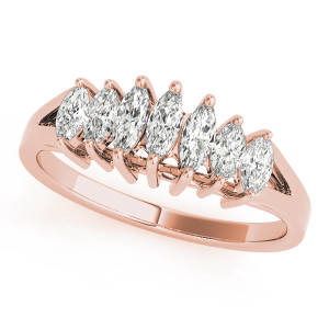 Tyleigh Lab-Created Rose Gold Prong-Set 7 Stone Diamond Ring