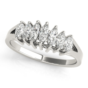 Tyleigh Lab-Created Marquise cut Prong-Set 7 Stone Diamond Ring
