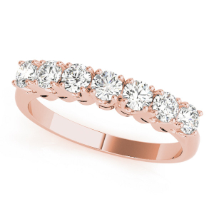 Aiyana Lab-Created Rose Gold Prong 7 Stone Diamond Ring