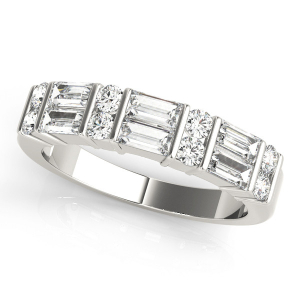 Morgana Lab-Created Bar-Set  Diamond Ring