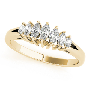 Rayanna Lab-Created Yellow Gold Prong-Set 7 Stone Diamond Ring