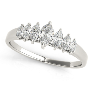Pressley Lab-Created Marquise cut Prong-Set 7 Stone Diamond Ring