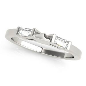 leeba Lab-Created Bar-Set Two Stone Diamond Ring