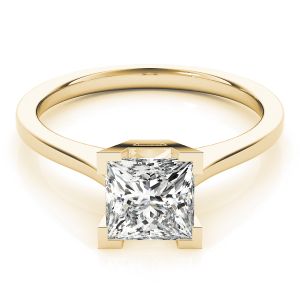 Dorothy Lab-Created Diamond Yellow Gold 4 Prong Classic Solitaire Engagement Ring