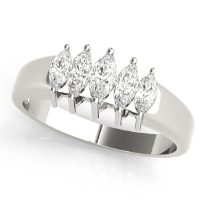 Phaedra Lab-Created Prong-Set 5 Stone Diamond Ring