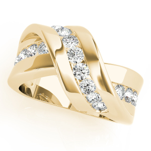 Cybele Natural Yellow Gold Diamond for Women Wedding Ring