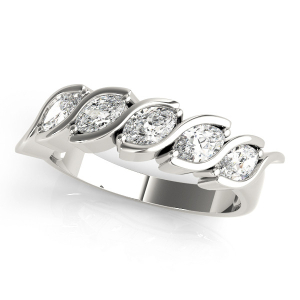 Senica Lab-Created Prong-Set 5 Stone Diamond Ring