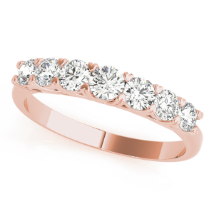 Avah Lab-Created Rose Gold Prong 7 Stone Diamond Ring