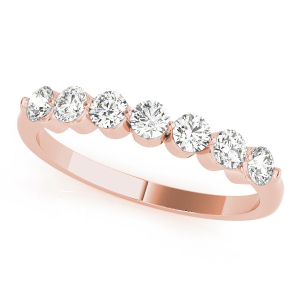 Avalynn Lab-Created Rose Gold Prong 7 Stone Diamond Ring