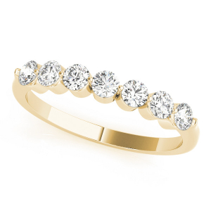 Avalynn Lab-Created Yellow Gold Prong 7 Stone Diamond Ring