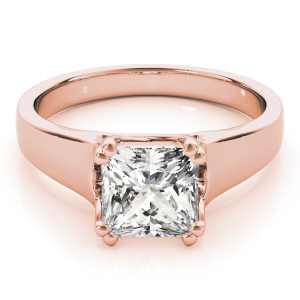 Jesslyn Lab-Created Diamond Rose Gold Classic Solitaire Engagement Ring