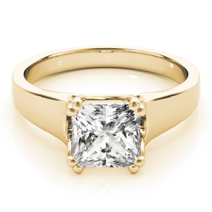 Jesslyn Lab-Created Diamond Yellow Gold Classic Solitaire Engagement Ring