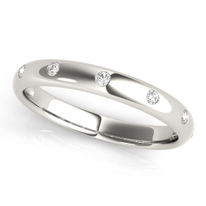Lab-Created Round cut Bezel-Set  7 Stone Diamond Ring