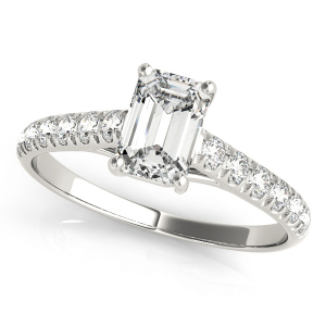 Liara Natural Diamond Side Stone Engagement Ring