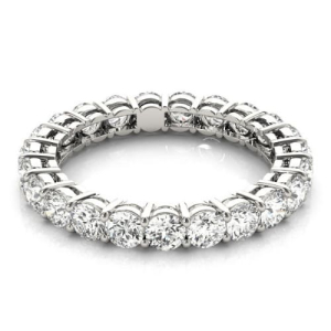 Emmanuella 1.10 - 4.75 Carat Lab-Created Round cut 4 Prong  Eternity Diamond Ring