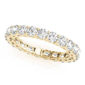 Emmanuella Lab-Created Yellow Gold 4 Prong Eternity Diamond Ring
