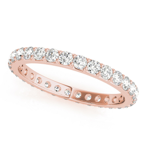 Elyza Lab-Created Rose Gold Prong  Diamond Ring
