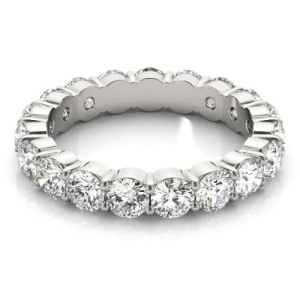 Ellee Lab-Created White Gold 4 Prong  Diamond Ring