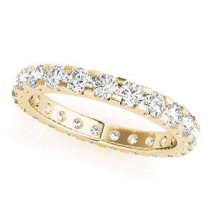 Elli Lab-Created Yellow Gold Shared Prong  Diamond Ring
